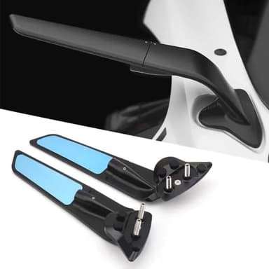 Compatible with Yamaha YZF R7 2021-2023 2024 2025/YZF R6 2017-2020 Motorcycle Accessories Black Rearview Mirrors 360° Rotatable Wind Wing Side Mirrors