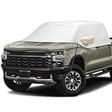 Kistrba Car Cover for Full-Size Truck Crew Cab, Truck Cab Cooler Sunshade Roof Cover Compatible with Ford F-150, Chevy Silverado, Dodge Ram, GMC Sierra, Toyota Tundra, Nissan Titan, Gray