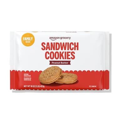 Amazon Grocery, Peanut Butter Sandwich Cookies, 1 Lb