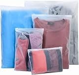 20 Pcs Travel Storage Bags, Clothes Packaging, Reusable Plastic Ziplock, Frosted Waterproof Resealable Clothing Zipper Pouch for Shoes Cosmetics Storage