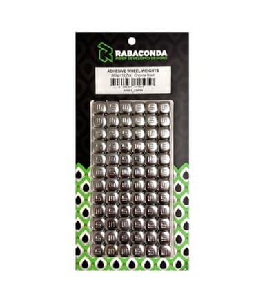 Rabaconda Motorcycle Wheel Weights 72pcs – Stick-On Type, 5g (0.18oz) Steel Segments – Vibration Resistant Adhesive Balance Weights for Street & Racing Wheels (Chrome)