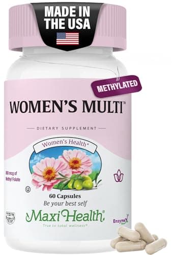 Womens Multivitamin – Methylated Multivitamin for Women with 23 Key Vitamins C, D, B6, B12, Calcium, Probiotics, Biotin & More - Energy, Skin, Nails & Gut Health Support - Kosher 60 Capsules