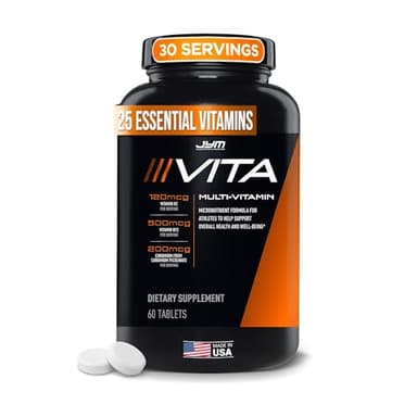 JYM Supplement Science Vita JYM Sports Multivitamin & Mineral Support, Vitamin A, C, B6, B12, E, K, Boron, Biotin, Potassium 60 Tablets