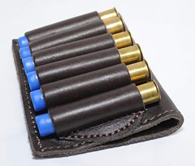 410 Gauge Leather Shotgun Shell Holder for Belt - Cartridge Holder -Dark Brown