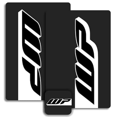 WP Fork & Shock Suspension Decals (Black/Black/White on Black)