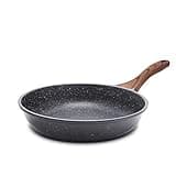 SENSARTE Nonstick Frying Pan Skillet, Swiss Granite Coating Omelette Pan, Healthy Stone Cookware Chef's Pan, PFOA Free (8/9.5/10/11/12.5 Inch) (10 Inch)