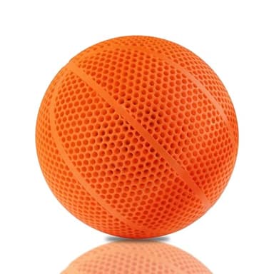 EXQUILEG 3D Printed Airless Basketball - No Pump Needed, Ultra-Quiet & High Bounce - Official Size 7 for Indoor & Outdoor Use (Orange)