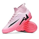 TOPSFEBA Soccer Cleats for Mens Womens Indoor Soccer Shoes Unisex Baseball Turf Shoes Youth Rugby Shoes Adult AG FG TF Football Boots Wide Training Sneaker (2309 Fen TF_41)