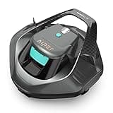 AIPER Cordless Robotic Pool Vacuum, Self-Parking Technology, Portable, Ideal for Above-Ground Flat Pool up to 40 Feet, Grey