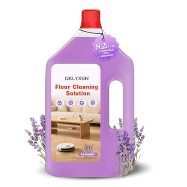 82FL OZ/2.42 L Lavender Scent Floor Cleaning Solution Compatible with Roborock Robot Vacuum (Qrevo/Q7/Q10/Saros 10R/F25), Floor Cleaner for All Robot Vacuums & Cordless Wet Dry Vacuum with Mopping