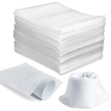 100 Pack Foam Pouches 8x12 inch, Cushion Foam Wrap Pouches for Safeguarding Mugs,Cups,Glasses,China and Dishes - Bubble Bags Wrap Pouches Packing Supplies for Moving and Storage