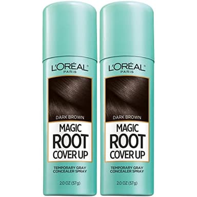 L'Oreal Paris Root Cover Up Temporary Gray Concealer Spray Dark Brown 2 Oz (Pack of 2) (Packaging May Vary)