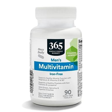 365 by Whole Foods Market, Men's One Daily Multivitamin Tablets, 90 CT