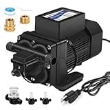 DC HOUSE Brushless 110V Water Pressure Transfer Pump Continuous Duty 6.0 GPM 55 PSI Self Priming On Demand Electric Water Diaphragm Pump 110 Volt AC for Home Garden Irrigation Rain Barrel Pool