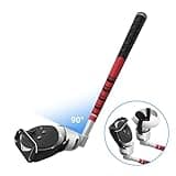 ZHGM VR Golf Club Handle for Meta Oculus Quest 3S/3/2, Keep Tracking 90 Degree Aluminum Quest 3 Golf Attachment with 1:1 Molded Adapter & Fixed Plate, VR Golf Grip for Right Controller, Red