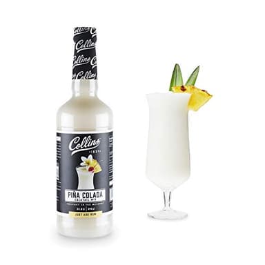 Collins Pina Colada Mix | Made With Real Pineapple Juice, Coconut and Other Natural Flavors | Tropical Cocktail Mixer, Home Bar accessories Cocktail Mixers, 32 fl oz
