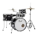 Pearl Roadshow Drum Set 4-Piece Complete Kit with Cymbals and Stands, Jet Black (RS584C/C31)