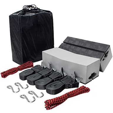 WOOWAVE Deluxe Kayak Carrier Kit Universal Soft Standard Foam Block for Roof Racks Pads Car-Top Replacement with Tie-Downs, 12 inches