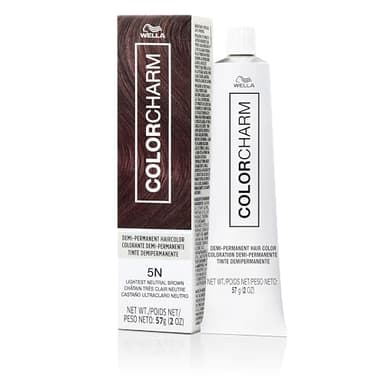 COLORCHARM Demi Permanent Hair Color | 5N Lightest Neutral Brown | Gloss, Refresh & Tone | 2 Fl Oz