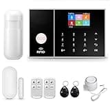 PGST WiFi+GSM/4G Home Smart Alarm Security System Kit,DIY Wireless Burglar Alert System Anti-Theft,Motion Detector,Door Window Sensor,External Siren,Smart Life Tuya APP,NO Monthly Fees(PG108-A)