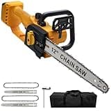 Chainsaw Cordless for Dewalt 20V MAX Battery, 10-Inch and 12-Inch 2-IN-1 Brushless Chainsaw for Wood Cutting, Tree Trimming (Battery NOT Included)