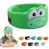 RBFSAH Kids Headphones Headband Wireless,Over The Ear Headband Headphones,Headband Earphones for Children Baby & Toddlers,with Thin Speakers & Super Soft Fleece Headband (Dinosaur)