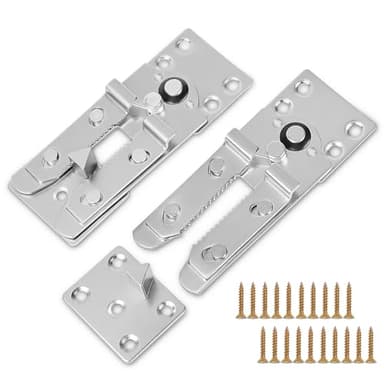 Yfzeok Sectional Couch Connectors,Heavy Duty Interlocking Alligator Sofa Clamps, 2 Pack Metal Anti-Slip Brackets with 20 Screws, Keep Sectional Together Stop Sliding Apart for Kids/Pets,No Tool Needed
