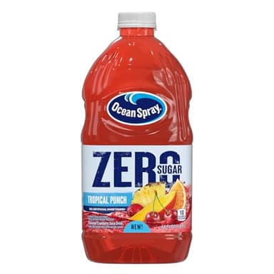 Ocean Spray® ZERO Sugar Tropical Punch Juice Drink, Tropical Punch Juice Drink Sweetened with Stevia, 64 Fl Oz Bottle (Pack of 1)