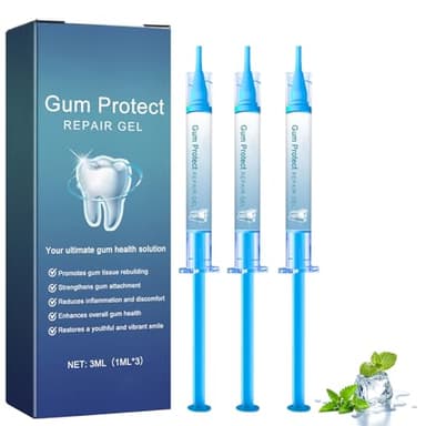 3Pcs Gum Protect Dental Repair Gel, Deep Cleaning Oral Gel, Fresh Breath Support, Soothing Gum Care and Moisturizing Teeth Gel (1ML x 3)