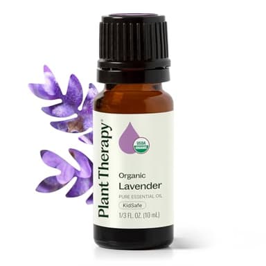 Plant Therapy Organic Lavender Essential Oil 100% Pure, USDA Certified Organic, Undiluted, Natural Aromatherapy, Therapeutic Grade 10 mL (1/3 oz)
