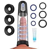 Electric Penis Pump Sex Toys - Automatic Penis Vacuum Enlargement Pump with 4 Suction Intensities, Digital Display & Powerful Suction, Rechargeable Adult Toys Training for Men Stronger Bigger Erection