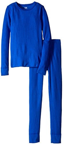Fruit of the Loom Big Boys' Soft Waffle Thermal Underwear Set, Nautical Blue, 14/16