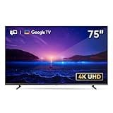 FPD 75 Inch Smart TV, 4K LED Google TV with Google Play Built-in Google Cast, HDR 10, Dolby Atmos & Vision MEMC, Voice Assistant Remote, UHD Flat Screen Television (CG75 C3-2024)