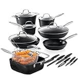 GRANITESTONE 20 Pc Hard Anodized Induction Cookware Sets, Kitchen Pots and Pans Set Non Stick, Anodized Kitchen Cookware Sets, Nonstick Cookware Set, Non Stick Pots and Pan Set, Oven & Dishwasher Safe