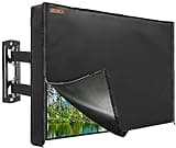 IC ICLOVER Outdoor TV Cover 60-65", 600D Heavy Duty 4 Season Weatherproof TV Screen Protector with Waterproof Zipper & Remote Control Pocket, Outside Television Cover for LED, LCD, OLED TVs