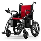 Electric Wheelchair for Adults,500W Dual Motors Powerful, 16 Inch Big Wheels, All Terrain Power Wheelchair, Compact Portable Motorized Wheelchair for Seniors, Long Travel Range