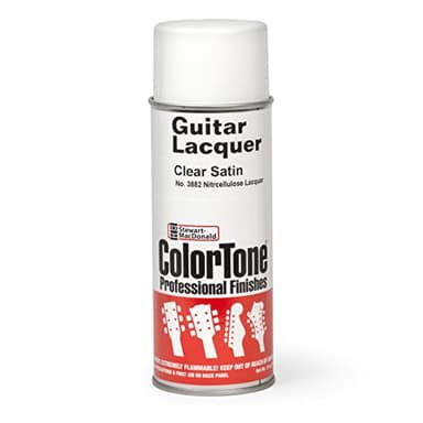 ColorTone Nitrocellulose Guitar Lacquer Spray - Clear Satin 13oz Aerosol Can - Low Gloss Fast-Drying Professional Wood Finish for Guitar, Bass & Instrument Refinishing