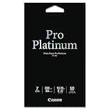 Canon Photo Paper Pro Platinum, 4 x 6 Inches, 50 Sheets (2768B014), White