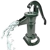 Hand Water Pump, Cast Iron Manual Water Pump Pitcher Pump for Garden Yard Farm Home, Emergency Back-up Water Hand Pump, Max Lift 25 FT - Color Green