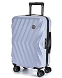 BAGSMART Carry On Luggage 22x14x9 Airline Approved, PC Hardside Suitcase, 20 Inch Carryon with Spinner Wheels, Travel Luggage Lightweight Rolling Suitcases for Men Women (Purple)