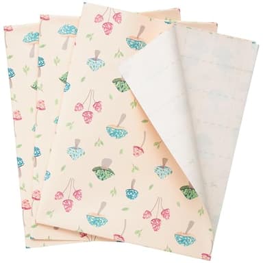 The Gift Wrap Company 58-191807 Marble Mushroom Flat Gift Wrapping Paper Sheet Set, 30" x 23", Multicolor, 3 Pieces