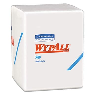 Wypall KCC41083 - KIMBERLY CLARK Wypall X60 Washcloths, 12 1/2 X 10, White