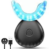 Teeth Whitening Light,10X More Powerful Blue Led Light Connected with USB, Non-Battery Teeth Whitening LED Light in Home Use (Black)