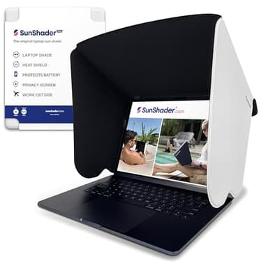 Laptop Sun Shade for Working Outside, SunShader Pro 5 (Size: M) - Patent 10963010