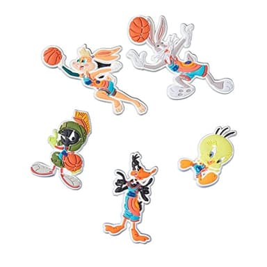 Crocs Unisex-Adult Jibbitz Shoe Space Jam Multi Pack, Basketball Charms, 5 Pack