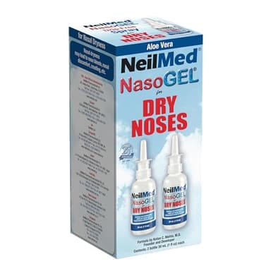 NeilMed NasoGel Drip Free Gel Spray for Dry Noses 30mL. Drug-Free Saline Based Water Soluble Nasal Gel Spray to Hydrate and lubricate Dry and Irritated Nasal passages (Pack of 2)