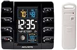 AcuRite 13020 Intelli-Time Projection Alarm Clock with Temperature and USB Charging , Black
