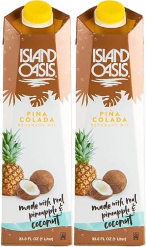 Island Oasis Pina Colada Beverage Mix, 33.8 fl oz (1 Liter) Pack of 2