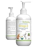 Pet Wellbeing Omega-3 Daily EFA Fish Oil for Dogs - Wild-Caught, Cold-Water Fish, Healthy Skin and Coat, Joint Health and Mobility, Fatty Acids, Anchovies, Sardines - EPA, DHA - 8 fl oz (236 ml)