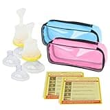 LifeVac Travel Kit, 2-Pack Bundle - Portable Choking Rescue Device - First-Aid Suction, Adult & Baby/Kids Masks, HSA/FSA Approved - Blue & Pink